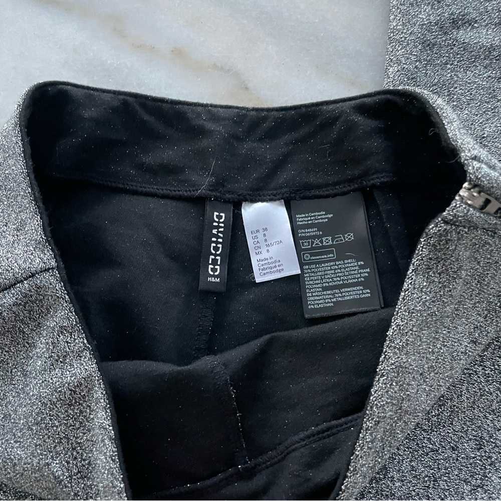 H&M silver sparkle trousers size 6 - Picture 3 of 4
